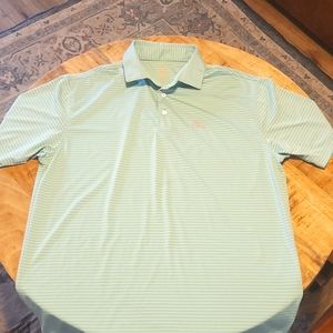 Rhoback polo green and blue striped size large